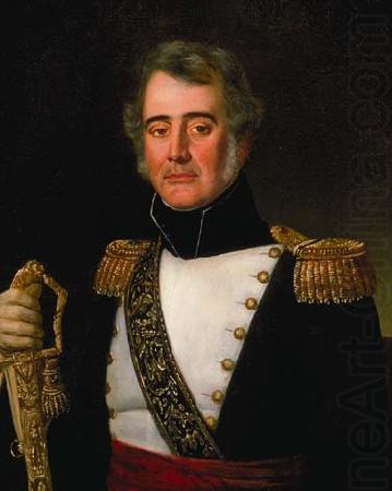 A portrait of Brigadier General Jean Baptiste Plauche by Jean Joseph Vaudechamp, Jean joseph Taillasson
